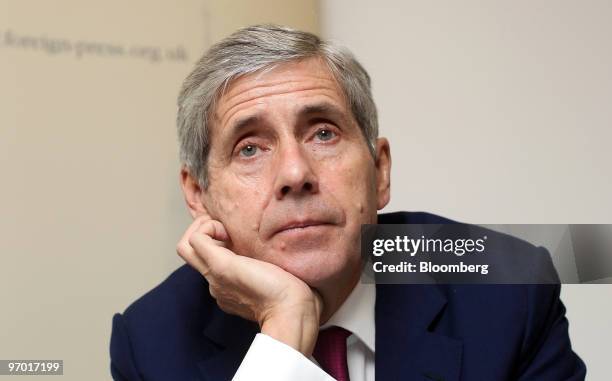 Stuart Rose, chief executive of Marks & Spencer Group Plc, pauses ahead of his speech on 'Retail in the World Economy' at the Foreign Press...