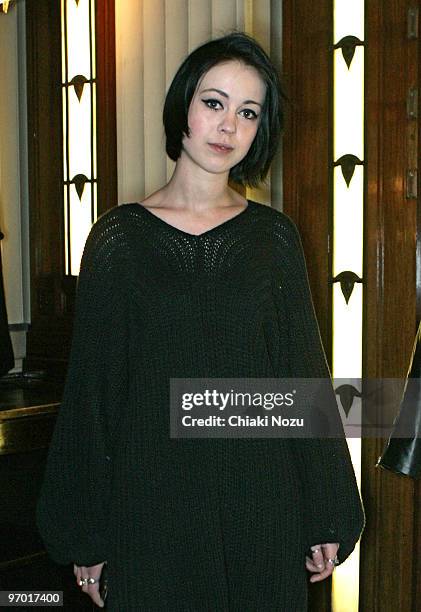 Gemma Slack attends the Gemma Slack collection presentation for London Fashion Week Autumn/Winter 2010 at Freemasons Hall on February 19, 2010 in...