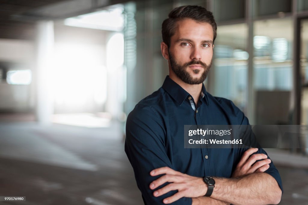 Portrait of serious young businessman