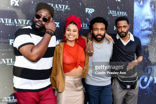 Brian Tyree Henry, Zazie Beetz, Donald Glover and Lakeith Stanfield attend FX's "Atlanta Robbin' Season" FYC Event at Saban Media Center on June 8,...