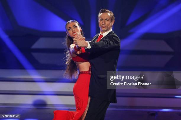 Ingolf Lueck and Ekaterina Leonova during the finals of the 11th season of the television competition 'Let's Dance' on June 8, 2018 in Cologne,...