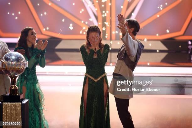 General view with Judith Williams and Erich Klann, Ingolf Lueck and Ekaterina Leonova during the finals of the 11th season of the television...