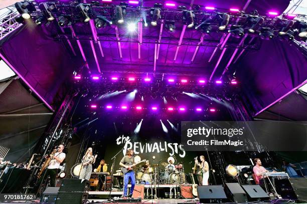 The Revivalists perform at Which Stage during day 2 of the 2018 Bonnaroo Arts And Music Festival on June 8, 2018 in Manchester, Tennessee.