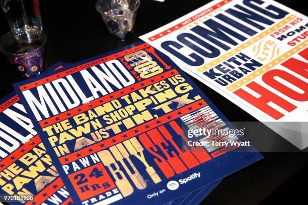 Posters on display at the Spotify's Hot Country Presents Maggie Rose, Jackie Lee, Craig Campbell and moreat Ole Red During CMA Fest at Ole Red on...