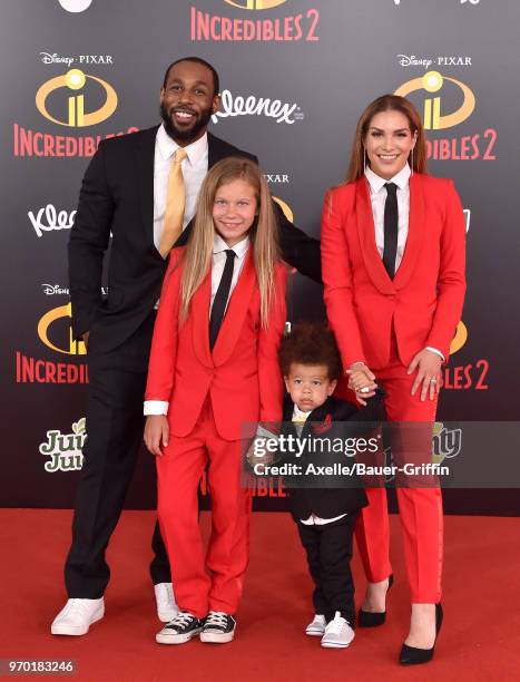 Dancers Stephen "tWitch" Boss and Allison Holker, daughter Weslie Fowler and son Maddox Laurel Boss attend the World Premiere of Disney and Pixar's...