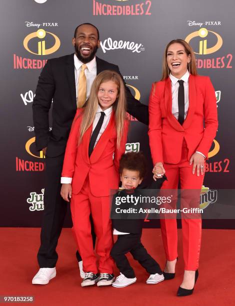 Dancers Stephen "tWitch" Boss and Allison Holker, daughter Weslie Fowler and son Maddox Laurel Boss attend the World Premiere of Disney and Pixar's...