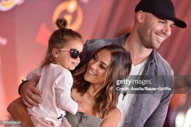 Actress Jana Kramer, Mike Caussin and daughter Jolie Rae Caussin attend the World Premiere of Disney and Pixar's 'Incredibles 2' on June 5, 2018 in...