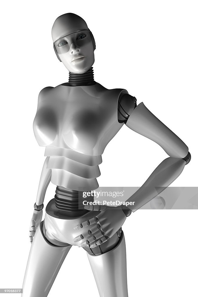 Posing Droid (with clipping path)