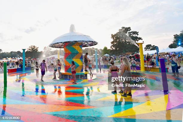 Festivalgoers are seen during day 2 of the 2018 Bonnaroo Arts And Music Festival on June 8, 2018 in Manchester, Tennessee.