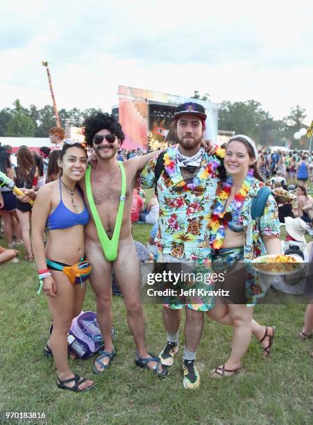 Festivalgoers are seen during day 2 of the 2018 Bonnaroo Arts And Music Festival on June 8, 2018 in Manchester, Tennessee.