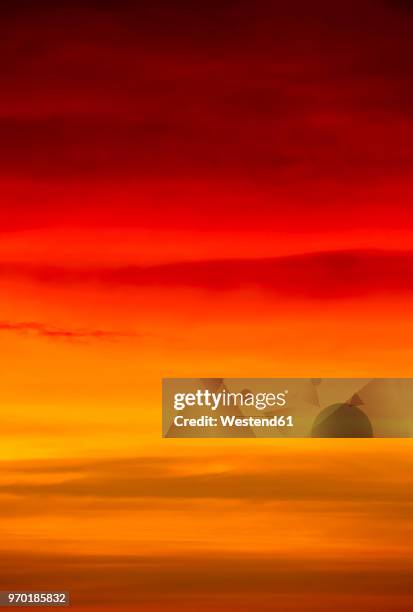 germany, afterglow, full frame - dramatic sky red stock pictures, royalty-free photos & images