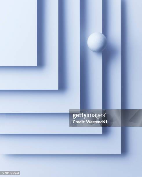 sphere over a geometrical background - at the edge of stock illustrations