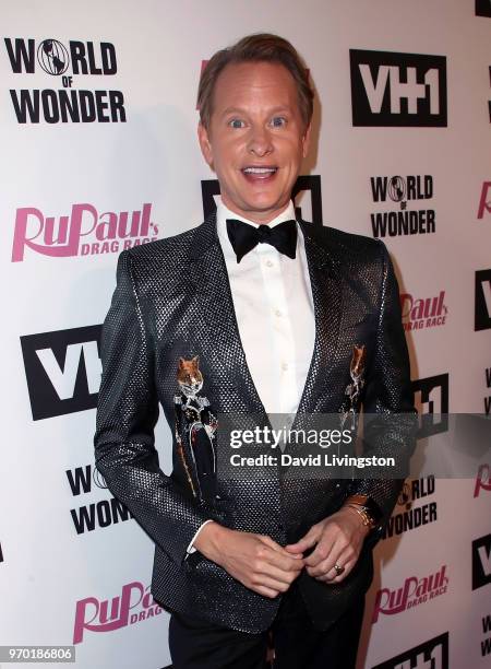 Personality Carson Kressley attends VH1's "RuPaul's Drag Race" Season 10 Finale at The Theatre at Ace Hotel on June 8, 2018 in Los Angeles,...