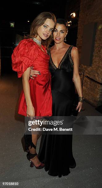 Natalia Vodianova and Anastasia Webster attend the Love Ball London, at the Roundhouse on February 23, 2010 in London, England.