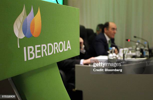 Jose Ignacio Sanchez Galan, chief executive officer of Iberdrola SA, speaks at the company's press conference to announce their full year results in...