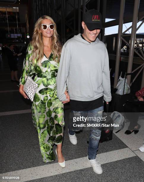 Paris Hilton and Chris Zylka are seen on June 8, 2018 in Los Angeles, CA.