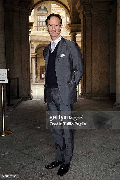 Benoit de Crane d�Heysselaer, General Manager of Louis Vuitton Italia, poses for a portrait session at the "House of Shades" exhibition press...