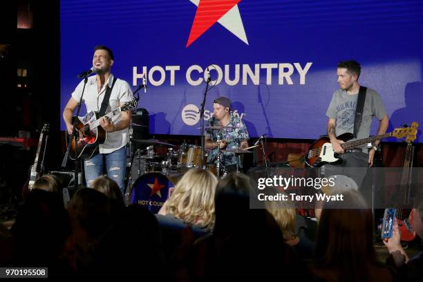 Jackie Lee performs on stage at the Spotify's Hot Country Presents Maggie Rose, Jackie Lee, Craig Campbell and moreat Ole Red During CMA Fest at Ole...