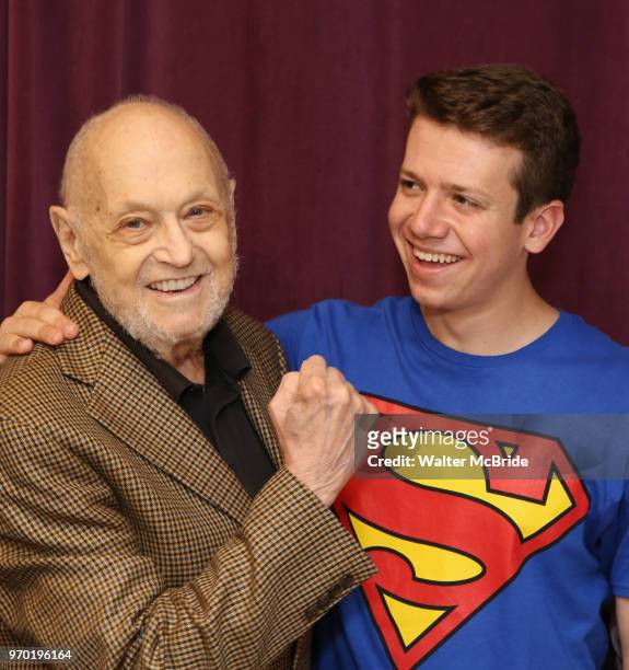 Charles Strouse and Dominic Wintz during the Children's Theatre of Cincinnati presentation for composer Charles Strouse of 'Superman The Musical' at...