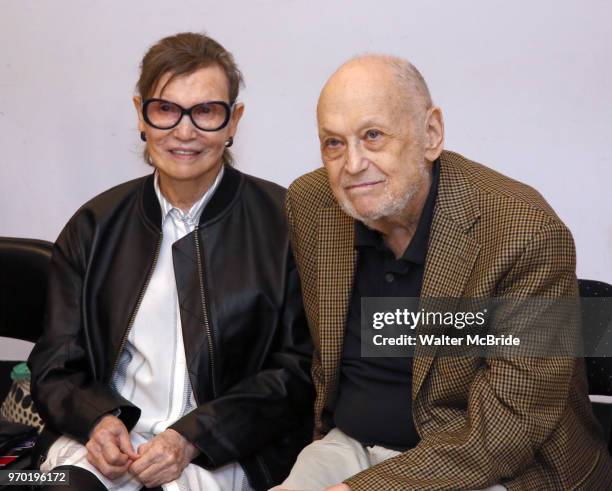 Barbara Siman and Charles Strousez during the Children's Theatre of Cincinnati presentation for composer Charles Strouse of 'Superman The Musical' at...