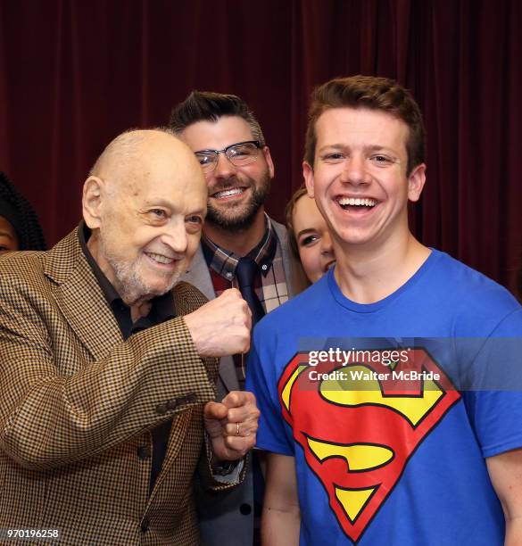 Charles Strouse and Dominic Wintz during the Children's Theatre of Cincinnati presentation for composer Charles Strouse of 'Superman The Musical' at...