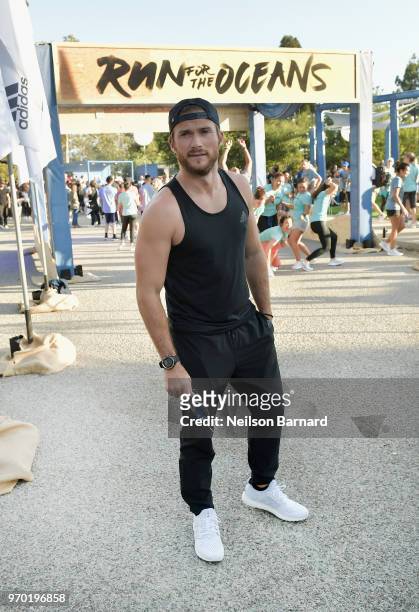 Scott Eastwood attends adidas x Parley 'Run For The Oceans' event, harnessing the power of sport and continued fight against the threat of marine...