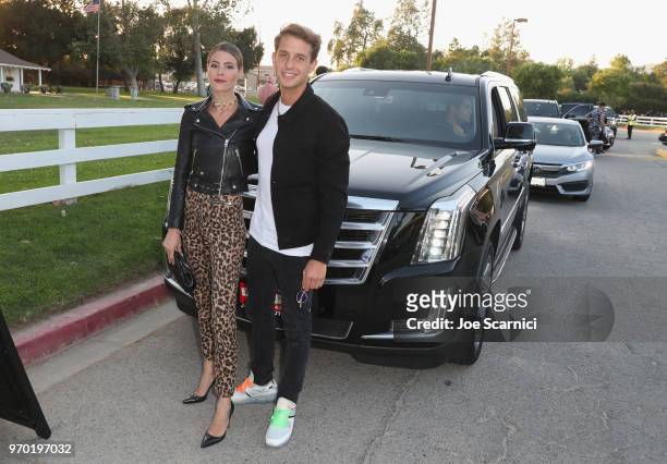 Mackenzie Altig and Kade Speiser arrive in style via Lyft to The... News Photo - Getty Images