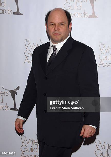 Actor Jason Alexander poses in the press room at the 2010 Writers Guild Awards held at the Hyatt Regency Century Plaza Hotel on February 20, 2010 in...