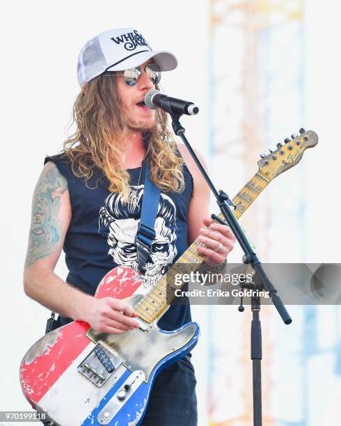 Jaren Johnston of The Cadillac Three performs during the 2018 CMA Music festival at the on June 8, 2018 in