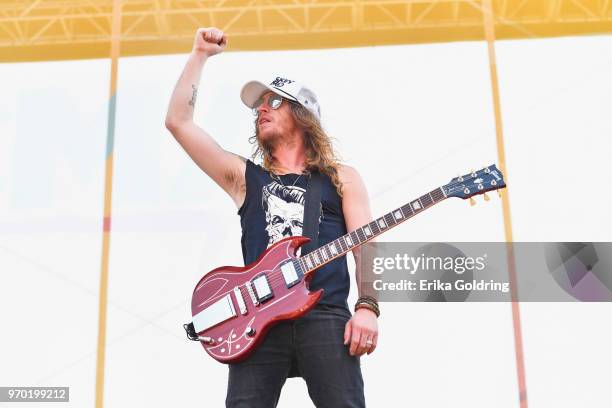 Jaren Johnston of The Cadillac Three performs during the 2018 CMA Music festival at the on June 8, 2018 in