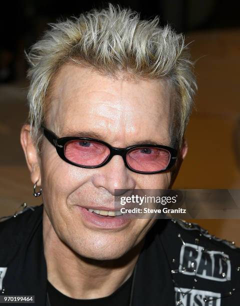 Billy Idol arrives at the Moschino Spring/Summer 19 Menswear And Women's Resort Collection at Los Angeles Equestrian Center on June 8, 2018 in...