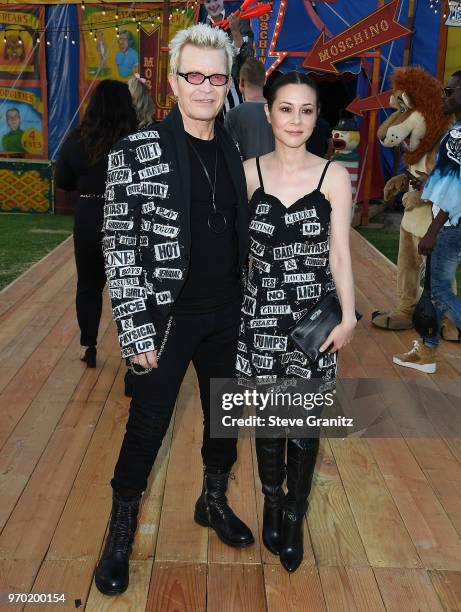 Billy Idol;China Chow arrives at the Moschino Spring/Summer 19 Menswear And Women's Resort Collection at Los Angeles Equestrian Center on June 8,...