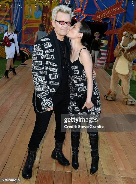 Billy Idol;China Chow arrives at the Moschino Spring/Summer 19 Menswear And Women's Resort Collection at Los Angeles Equestrian Center on June 8,...