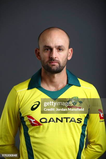 Nathan Lyon of Australia poses for a portrait at Lord's Cricket Ground on June 8, 2018 in London, England.