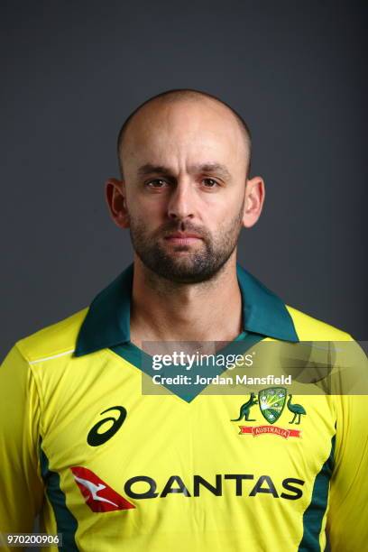 Nathan Lyon of Australia poses for a portrait at Lord's Cricket Ground on June 8, 2018 in London, England.