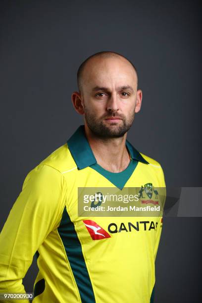 Nathan Lyon of Australia poses for a portrait at Lord's Cricket Ground on June 8, 2018 in London, England.