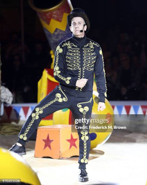 Fashion Designer Jeremy Scott attends Moschino Spring/Summer 19 Menswear and Women's Resort Collection at the Los Angeles Equestrian Center on June...