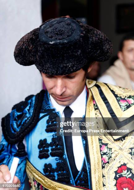 Cayetano Rivera before going out to the bullring on June 2, 2018 in Aranjuez, Spain.