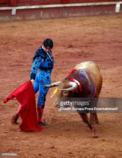 Cayetano Rivera performs during bullfights on June 2, 2018 in Aranjuez, Spain.