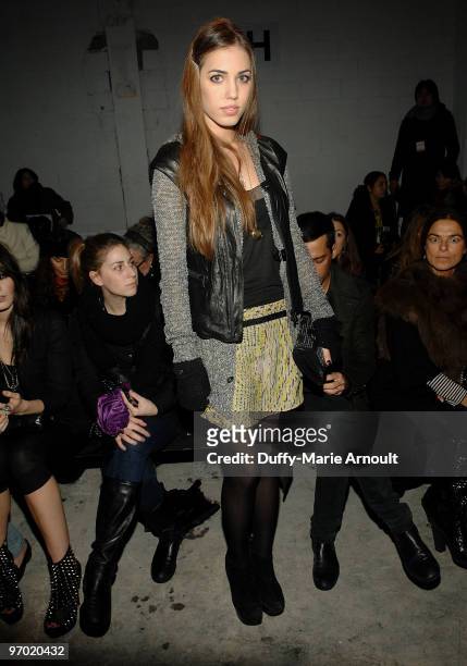 Model Amber Le Bon attends Diesel Black Gold Fall 2010 during Mercedes-Benz Fashion Week at 115 west 41st Street on February 16, 2010 in New York...