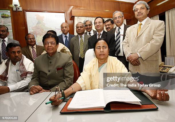 Railways Minister Mamata Banerjee at the Parliament budget session on Tuesday, February 23, 2010.