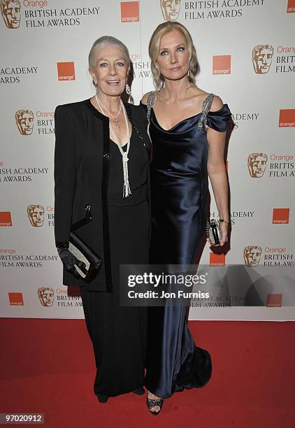 Actresses Vanessa Redgrave and Joely Richardson attend the Orange British Academy Film Awards 2010 at the Royal Opera House on February 21, 2010 in...