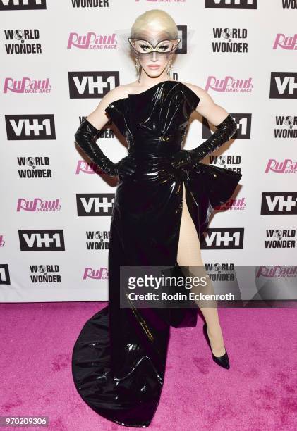 Aquaria attends VH1's "RuPaul's Drag Race" Season 10 Finale at The Theatre at Ace Hotel on June 8, 2018 in Los Angeles, California.
