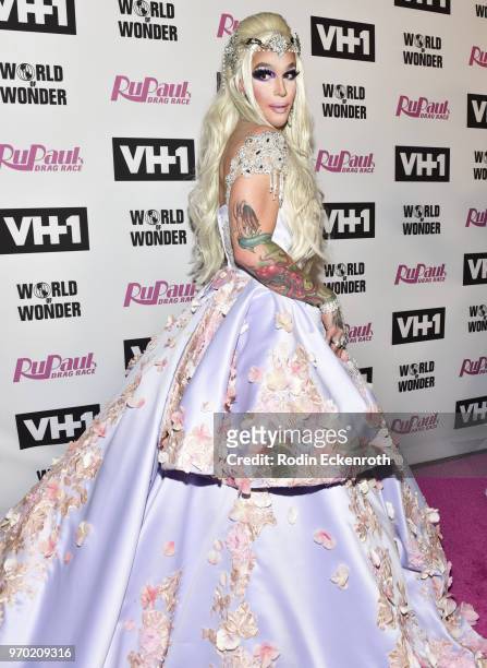 Kameron Michaels attends VH1's "RuPaul's Drag Race" Season 10 Finale at The Theatre at Ace Hotel on June 8, 2018 in Los Angeles, California.