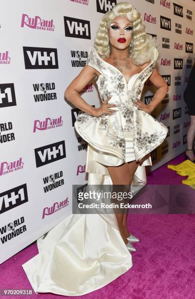 Vanessa Vanjie Mateo attends VH1's "RuPaul's Drag Race" Season 10 Finale at The Theatre at Ace Hotel on June 8, 2018 in Los Angeles, California.