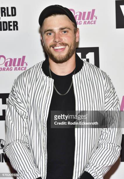 Gus Kenworthy attends VH1's "RuPaul's Drag Race" Season 10 Finale at The Theatre at Ace Hotel on June 8, 2018 in Los Angeles, California.