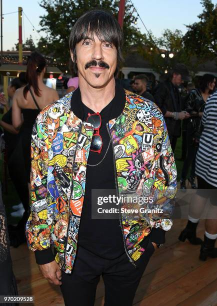 Anthony Kiedis arrives at the Moschino Spring/Summer 19 Menswear And Women's Resort Collection at Los Angeles Equestrian Center on June 8, 2018 in...