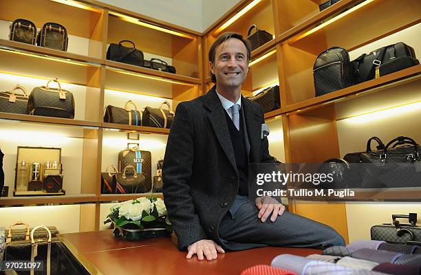 Benoit de Crane d�Heysselaer, General Manager of Louis Vuitton Italia attends "House of Shades" exhibition photocall during Milan Fashion Week...