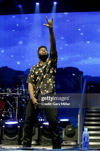 Khalid performs in concert during day 2 of the Bonnaroo Music And Arts Festival on June 8, 2018 in Manchester, Tennessee.