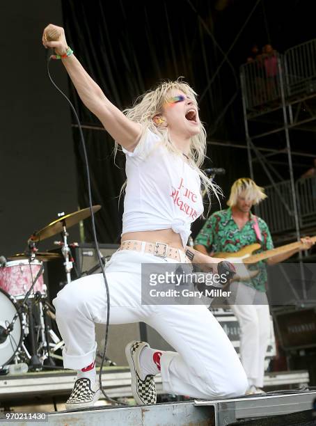 Hayley Williams of Paramore performs in concert during day 2 of the Bonnaroo Music And Arts Festival on June 8, 2018 in Manchester, Tennessee.